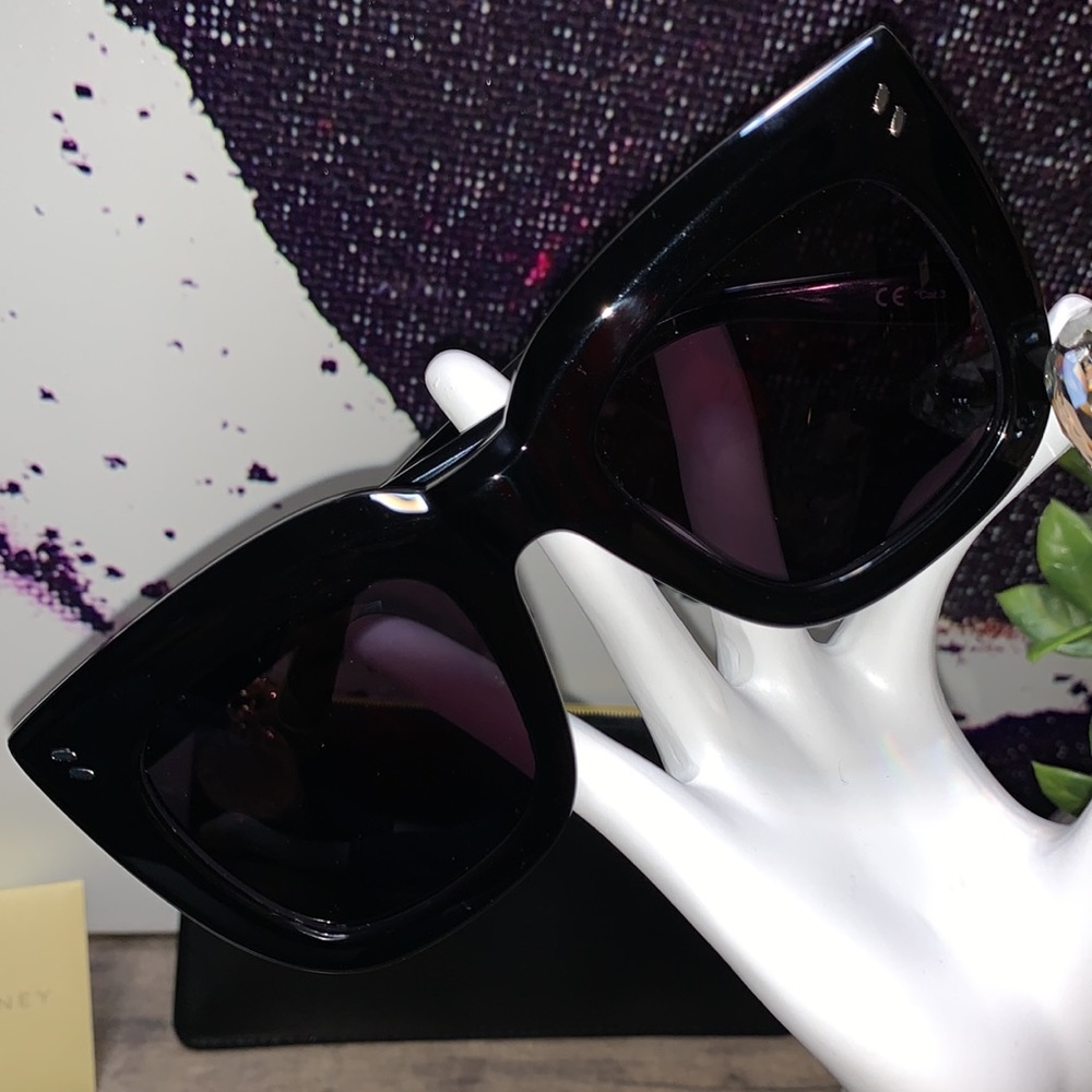 STELLA McCARTNEY SC 0033 S-001 BLACK SMOKE SUNGLASSES - Picture 9 of 12